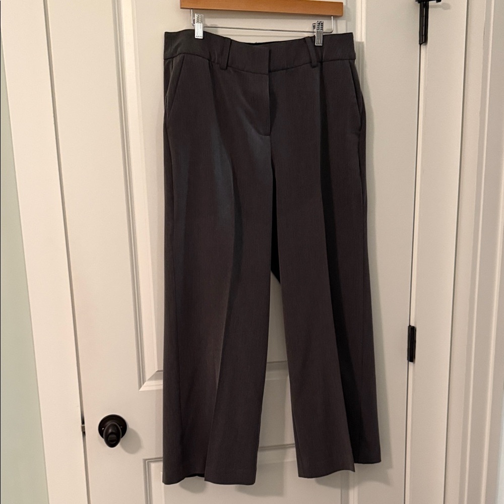 Lane Bryant Women's Gray Flat Front Trousers